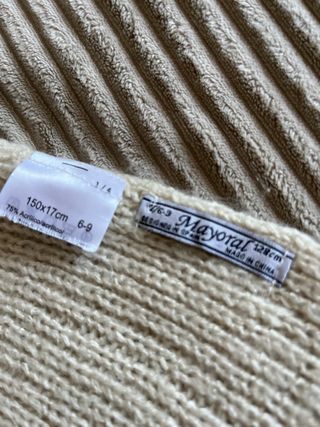 Conjunto bufanda y bandana tejido invierno