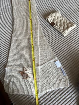 Conjunto bufanda y bandana tejido invierno