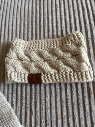 Conjunto bufanda y bandana tejido invierno