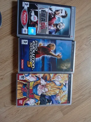 Lote 3 Juegos PSP: FIFA 06, PES 5, DBZ 2