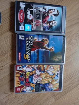 Lote 3 Juegos PSP: FIFA 06, PES 5, DBZ 2
