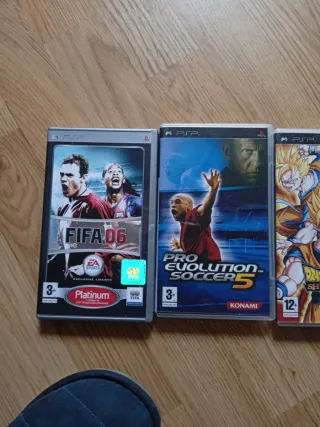 Lote 3 Juegos PSP: FIFA 06, PES 5, DBZ 2