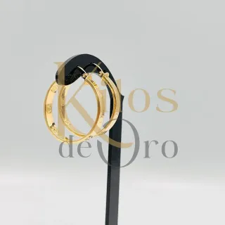 PENDIENTES ARO TORNILLO HUECO.