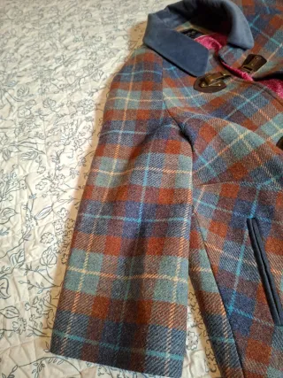 Chaquetón cuadros manga 3/4