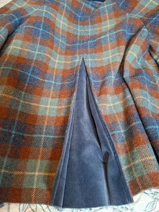 Chaquetón cuadros manga 3/4