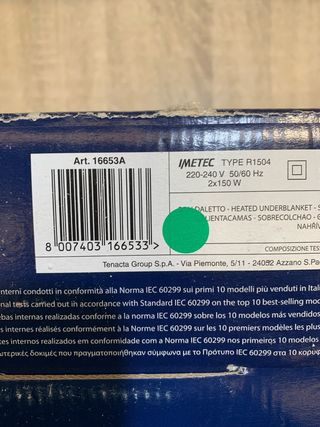 Calientacamas IMETEC 16653A (150x160cm)