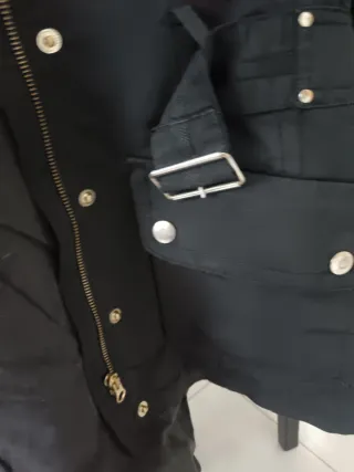 Chaqueta Motera Negra Mango Talla S