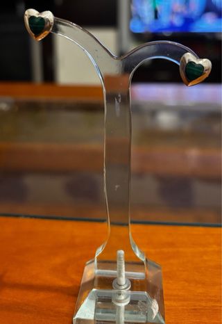 Pendientes de plata con piedras verdes y azules