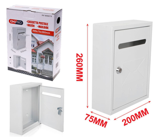 Buzón de Exterior de Metálico con Cerradura 26x20