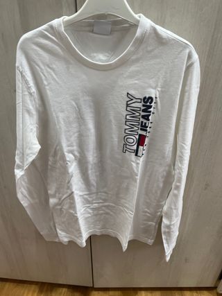 Camiseta Tommy Jeans manga larga blanca