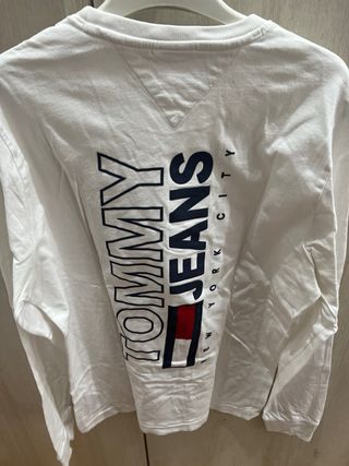 Camiseta Tommy Jeans manga larga blanca
