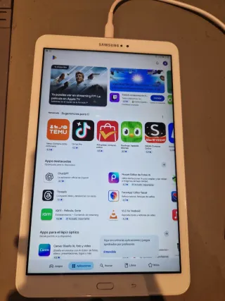 Samsung Tab A6 Blanca con Cargador