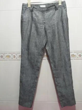 Massimo Dutti Pantalón lino Talla M