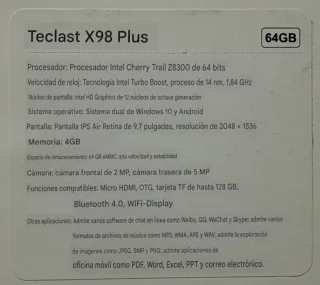 Tablet Teclast X98 plus  Blanca