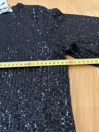 Top fiesta lentejuelas negro Nine West