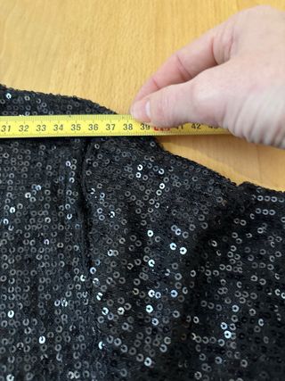 Top fiesta lentejuelas negro Nine West