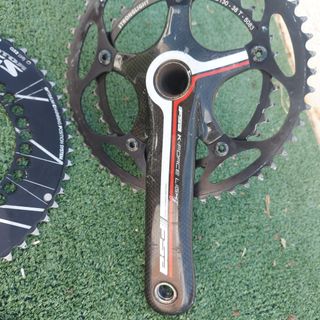 Bielas FSA K-FORCE LIGHT Carbono + Platos Rotor