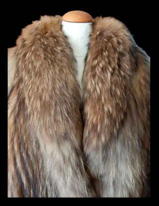 Abrigo Piel Vintage 80s 90s Talla L