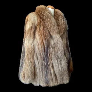 Abrigo Piel Vintage 80s 90s Talla L