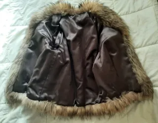 Abrigo Piel Vintage 80s 90s Talla L