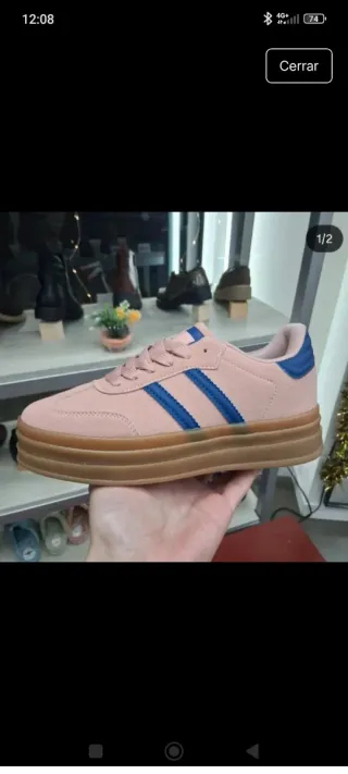 Zapatillas deportivas mujer rosa y azul