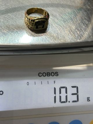 Anillo Sello Oro Estilo Rolex Corona