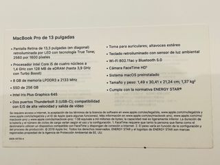 MacBook Pro 13” 2019 Plata