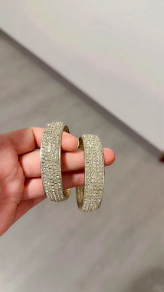 Pulsera plateada con brillantes 2 pulseras por 5€