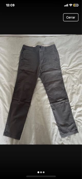 Pantalones Chinos Hollister Skinny 29x30 Gri