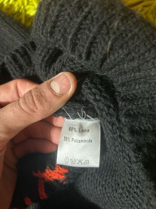 Maglione AKEP Lana Intarsio Uccello Taglia Unica