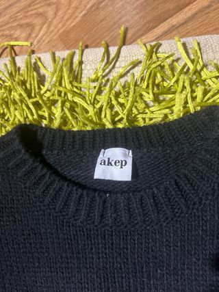 Maglione AKEP Lana Intarsio Uccello Taglia Unica