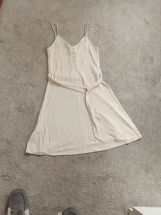 Vestido Mango tirantes vainilla T.M