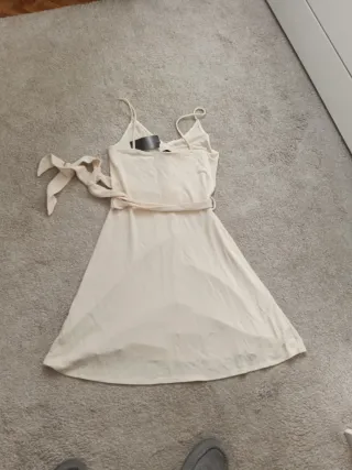 Vestido Mango tirantes vainilla T.M