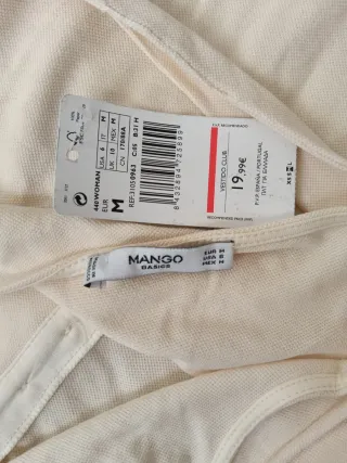 Vestido Mango tirantes vainilla T.M
