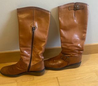 Botas altas marrones suela crepe