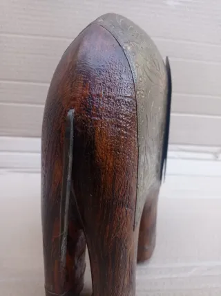 Elefante indio Decorativo Madera y Metal grande