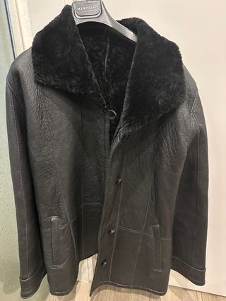 Abrigo Piel Borrego Marciano Negro