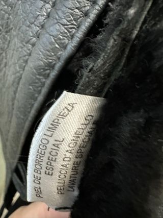 Abrigo Piel Borrego Marciano Negro