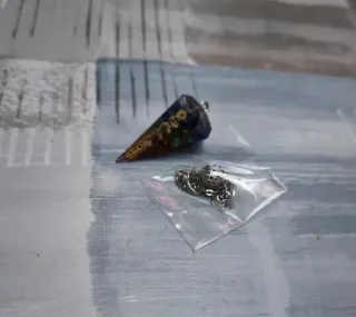 Péndulo de orgonite piedras naturales chacras