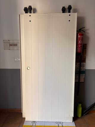 Puerta corredera blanca 94x203