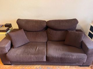 Sofá de 3 plazas marrón