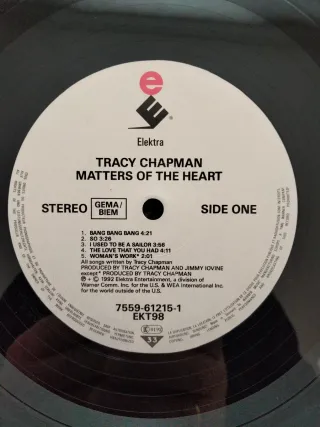 Vinilo LP Tracy Chapman -  Matters of the Heart