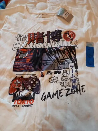 Camiseta Primark 12/13 Años Anime Videojuegos
