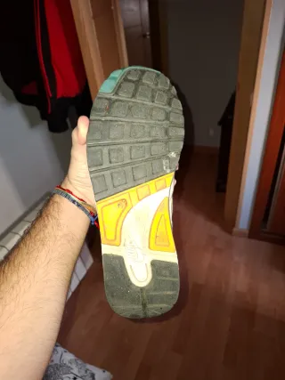 Nike Air Skylon 2 Beige, amarillo y azul.