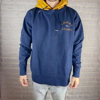 Sudadera Tommy Jeans Capucha Azul Talla XXL
