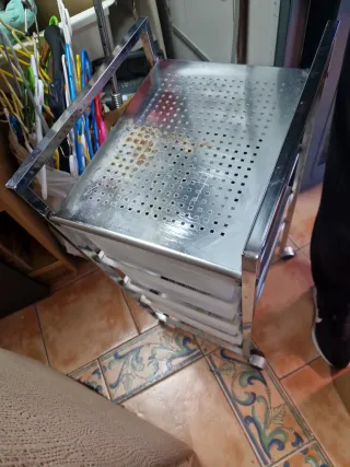 Carrello Metallico 4 Cassetti Trasparenti