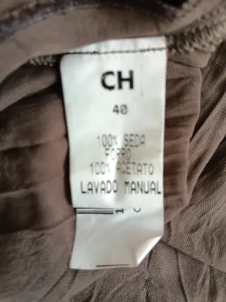 Falda marrón topos T.40