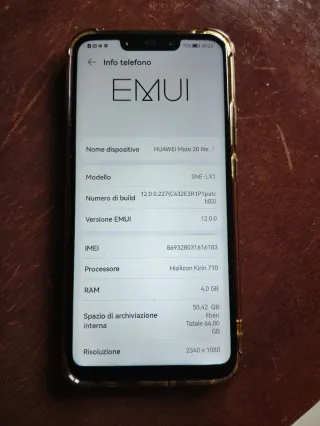 Huawei Mate 20 Lite Usato