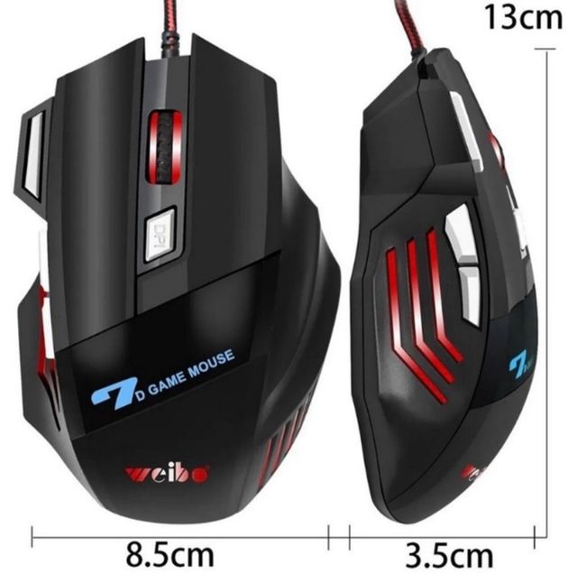 Ratón Gaming Weibo X7 Negro y Verde