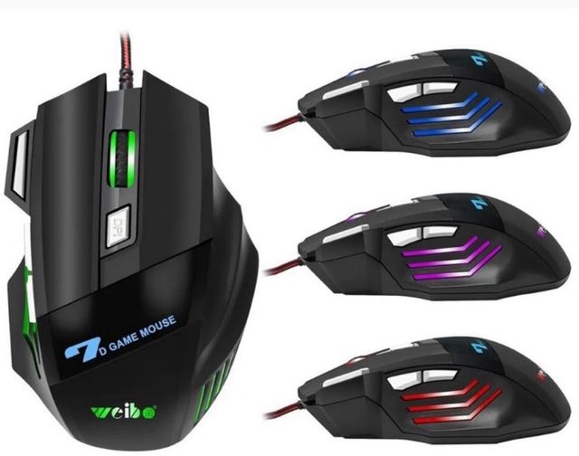 Ratón Gaming Weibo X7 Negro y Verde